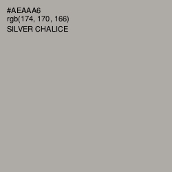 #AEAAA6 - Silver Chalice Color Image